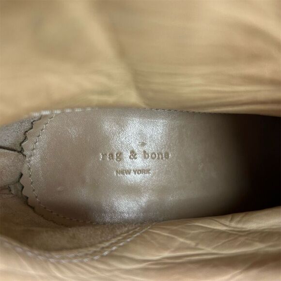 Rag & Bone Newbury Ankle Booties Dark Charcoal Gray Suede Women's Size 38.5 - Picture 13 of 13